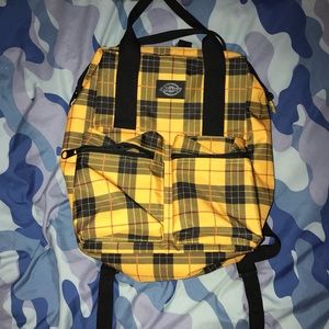 Dickies yellow plaid Campus Backpack 🎒